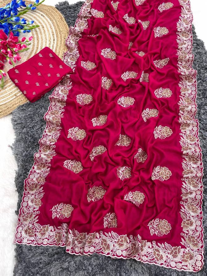 Jk Exclusive Wow Blooming Vichitra silk Wedding Sarees Wholesale Clothing Suppliers In India
